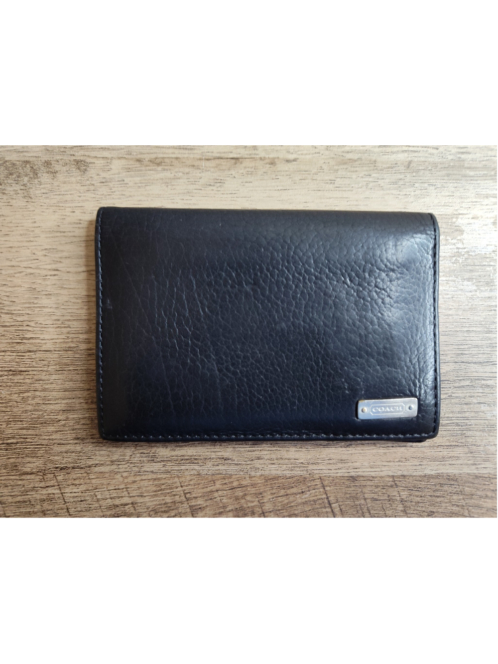 Men's Coach Black Leather Card Case Wallet